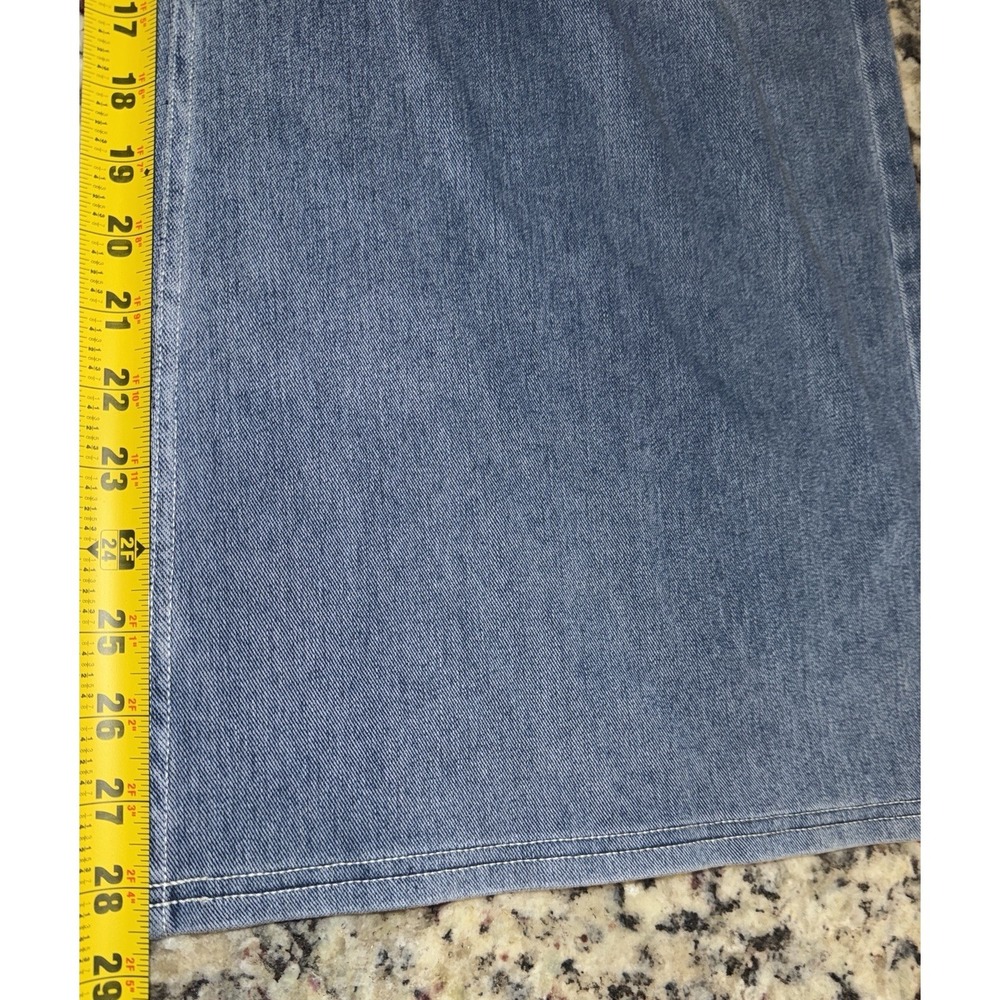 Halara Flex High Waisted Wide Leg Stretchy Knit Casual Jeans XL Petite Blue Gray - Picture 7 of 8